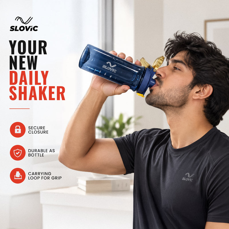Hydro Water Bottle 700ml - Blue - Lightweight Bottle for Gym, Sports & Daily