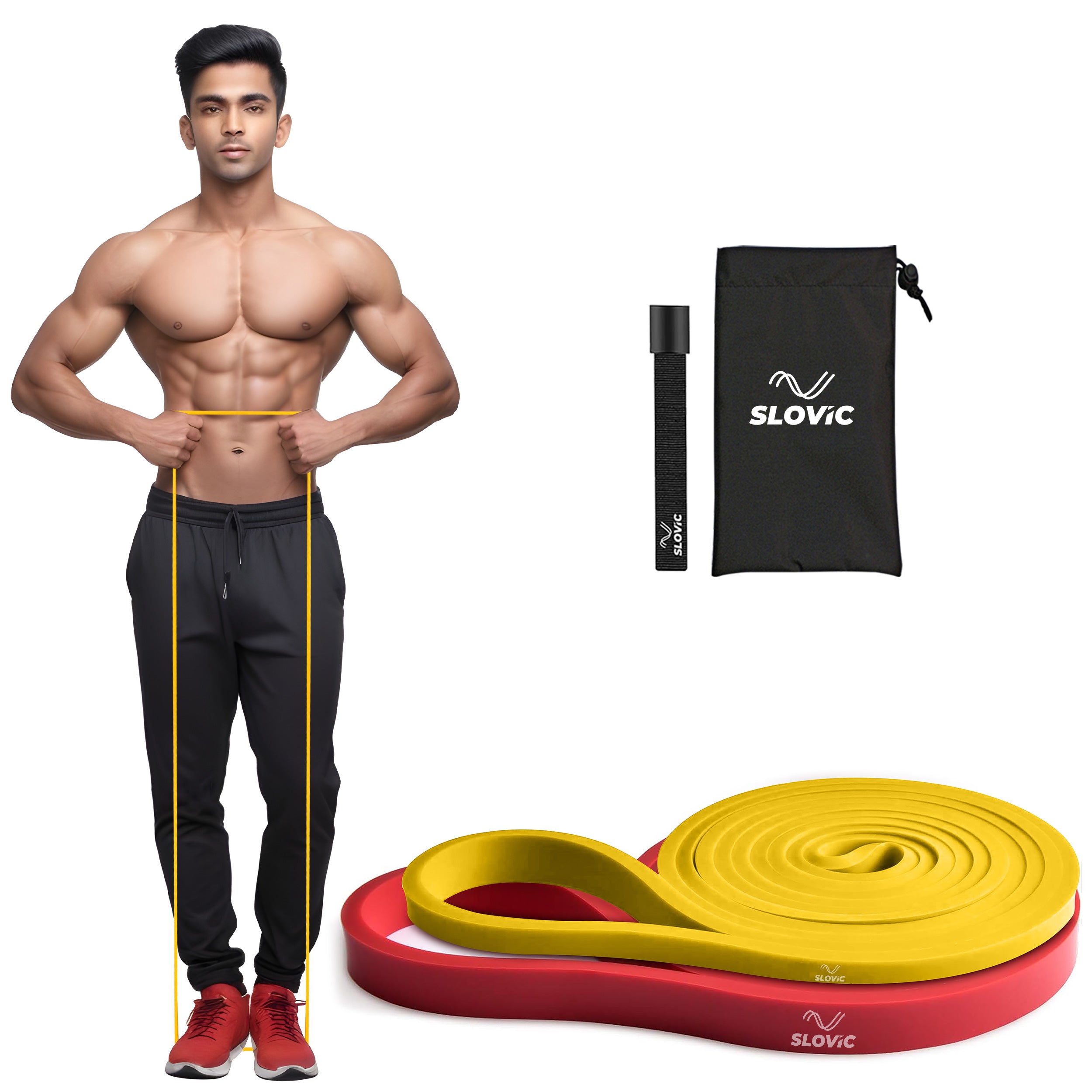 Latex Resistance Band- Yellow, Red