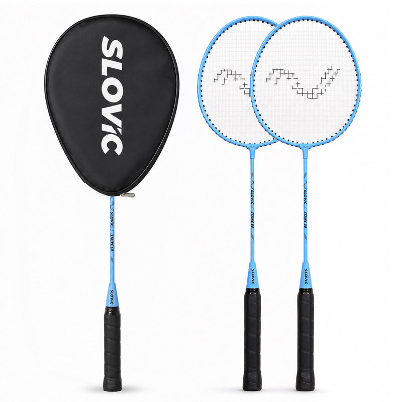 Strike 50 Badminton Rackets - Set of 2 - Lightweight Rackets for Practice & Beginners