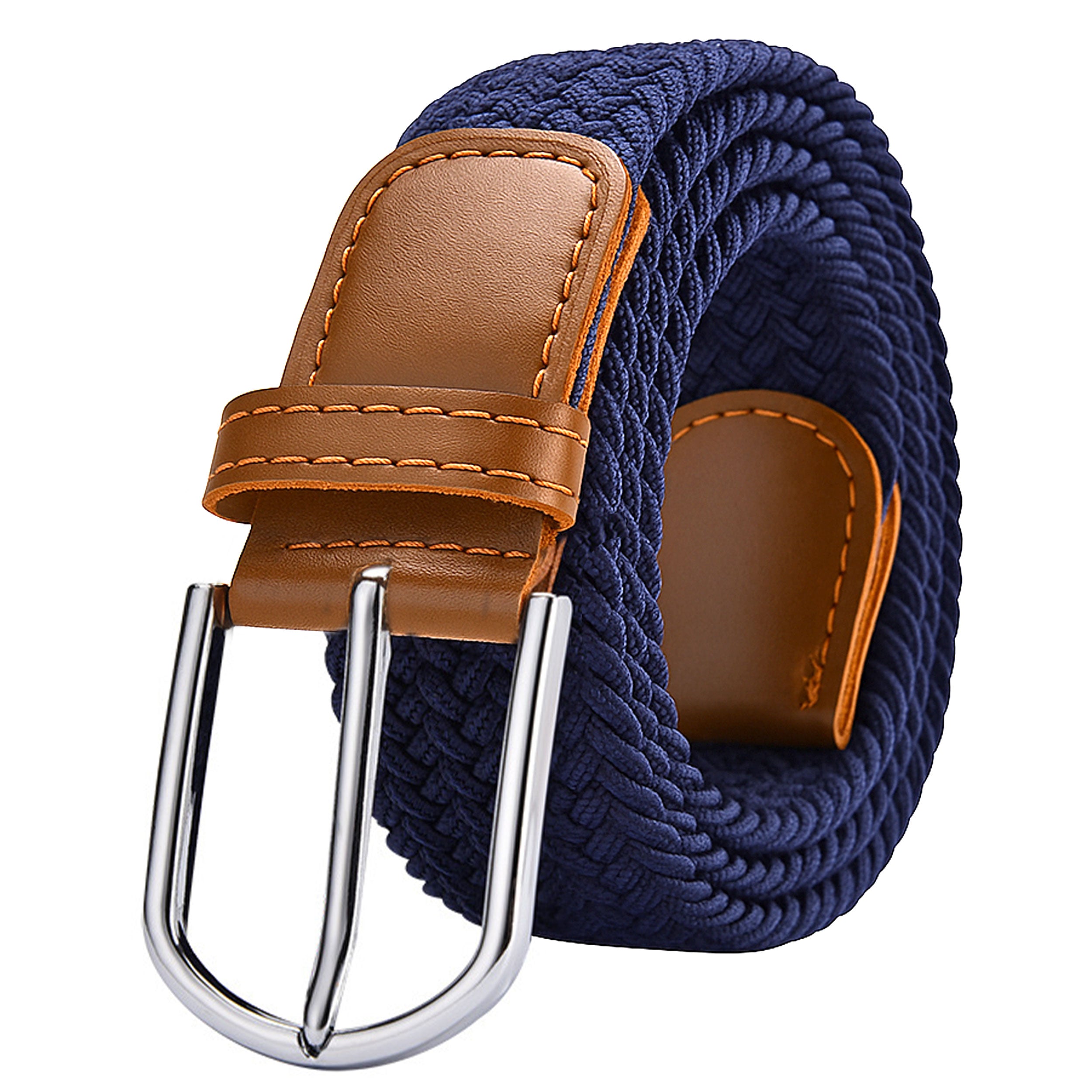Braided Nylon Woven Belt- Blue