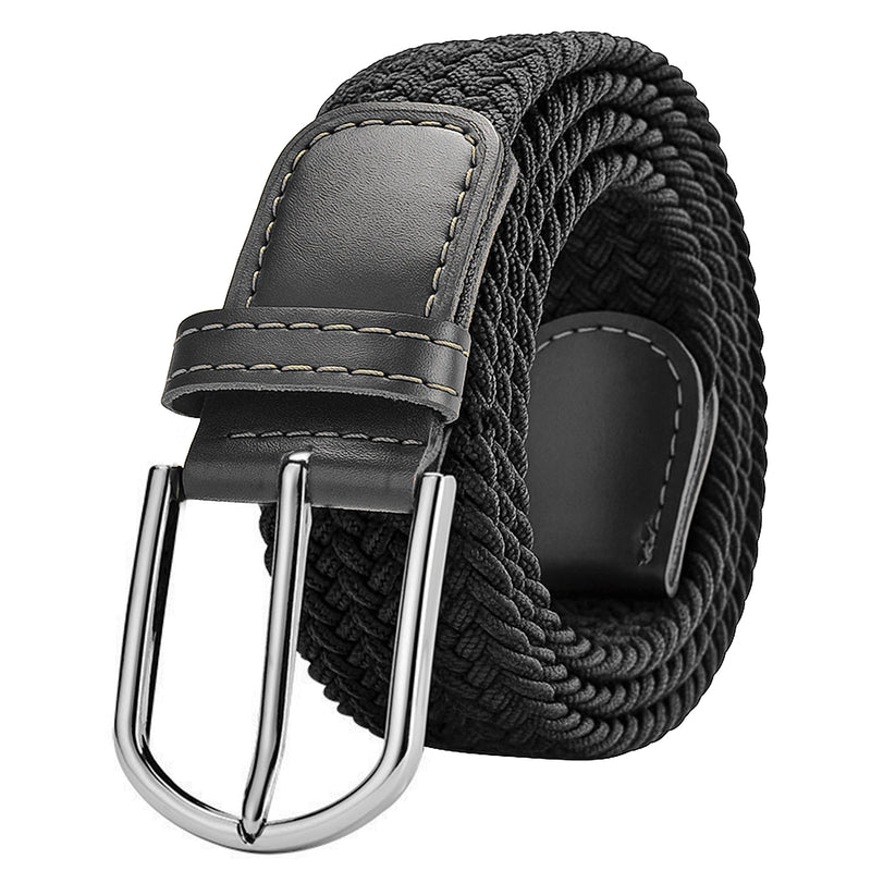 Braided Nylon Woven Belt- Black
