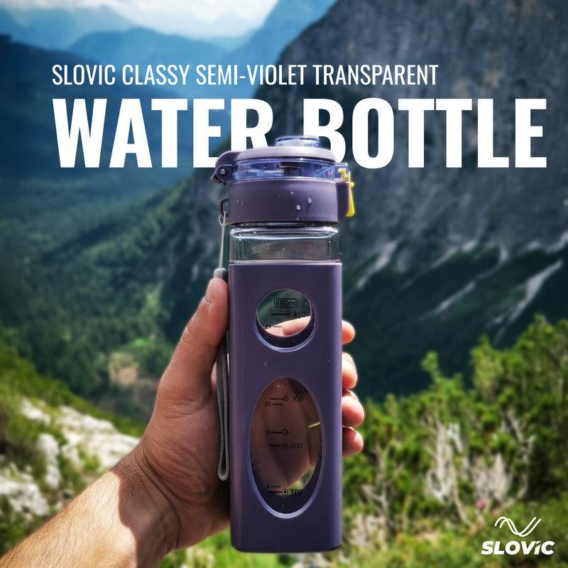 Transparent Sipper Bottle 650ml - Transparent - Carrying Loop