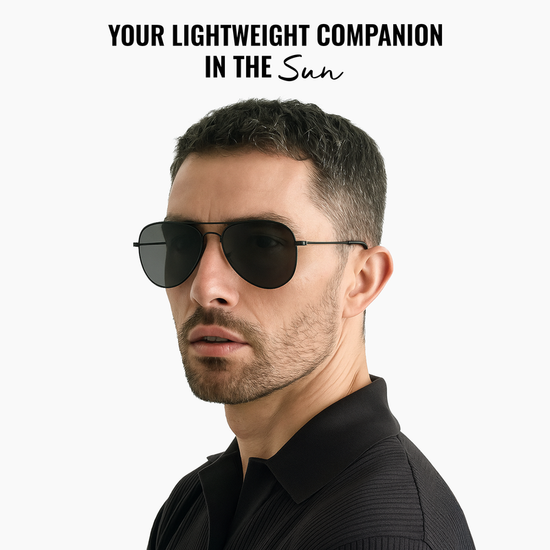 Aviator Sunglasses for Men- Black