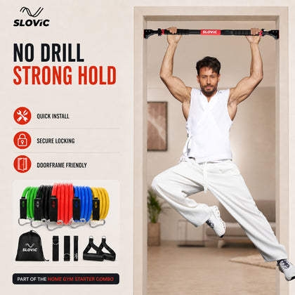 Advanced 200kg Pull-Up + 5-Tube (5–45kg) Resistance Combo