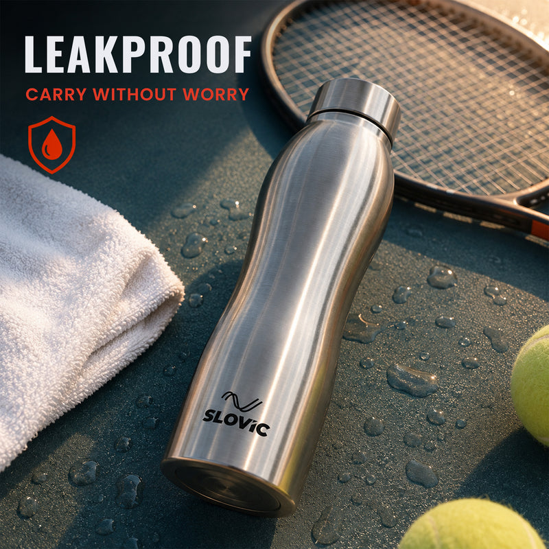 Essence Steel Water Bottle 1L - Stainless Steel Bottle for Home, Gym & Travel