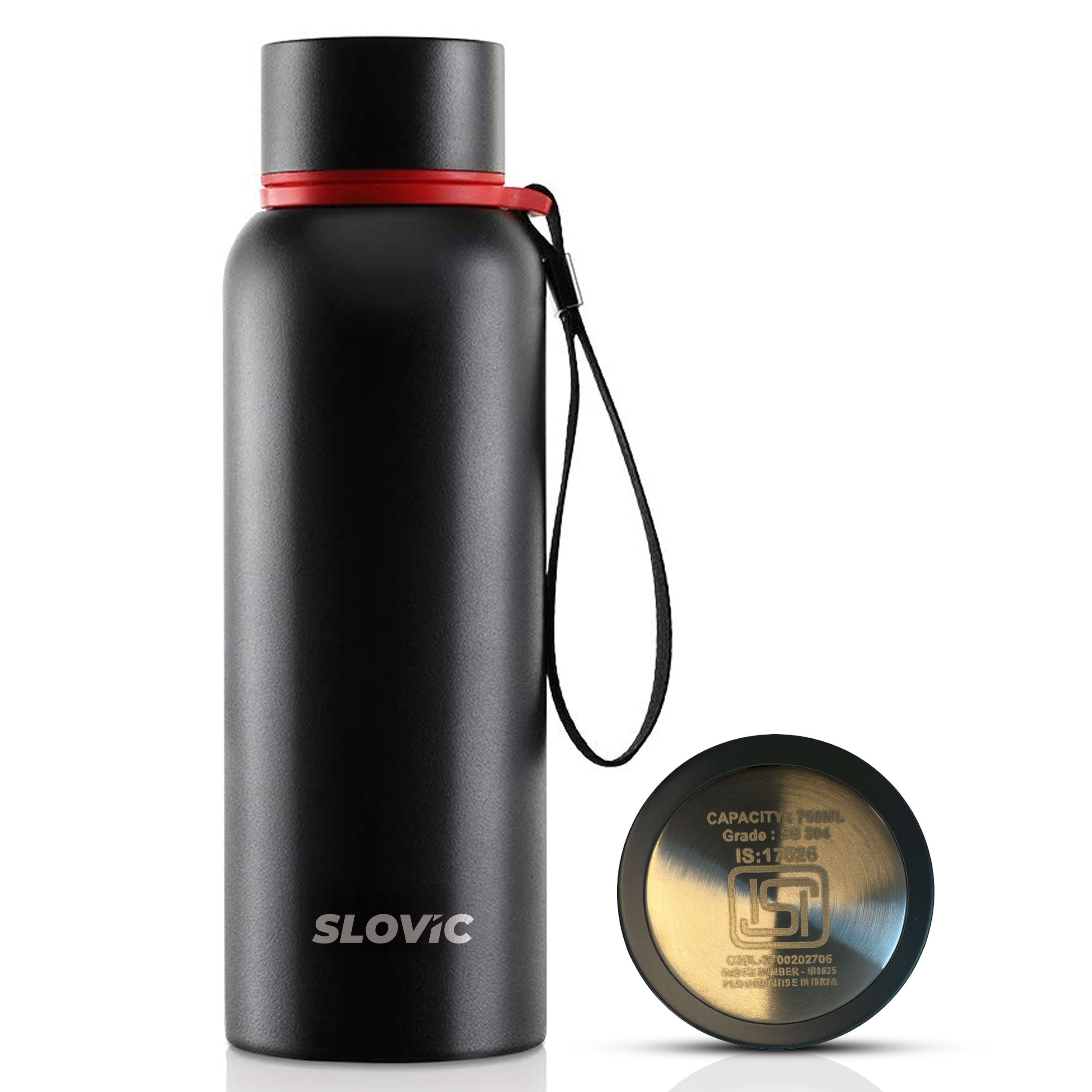 Insulated Water Bottle | 750ml, 24-Hour Temp | Black