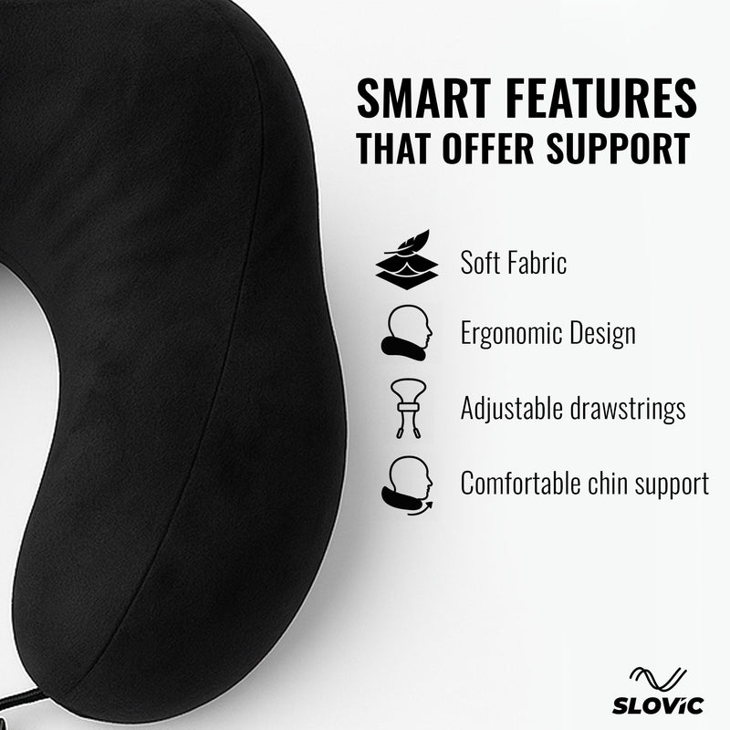Travel Neck Pillow - Black