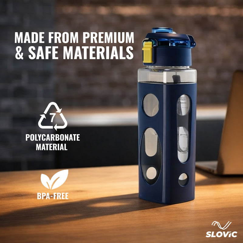 Transparent Sipper Bottle 650ml - Transparent - Carrying Loop