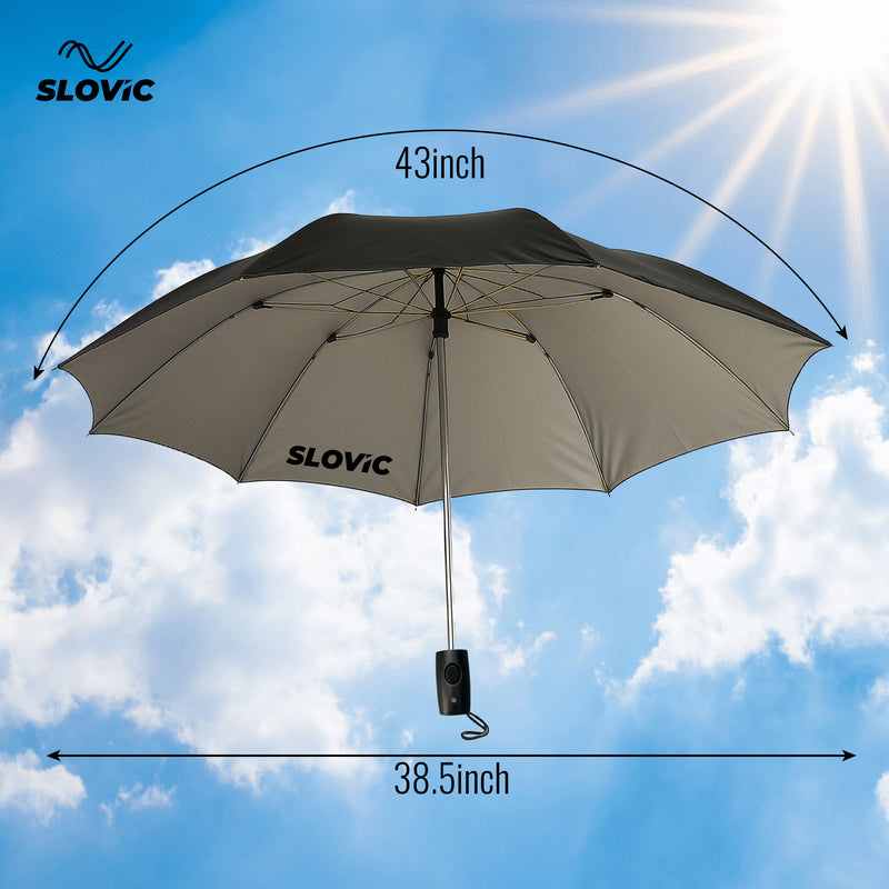 Buy Slovic White Travel Umbrella for Rain & Sun