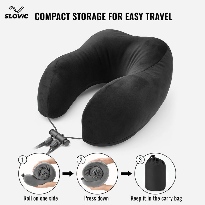 Travel Neck Pillow - Black