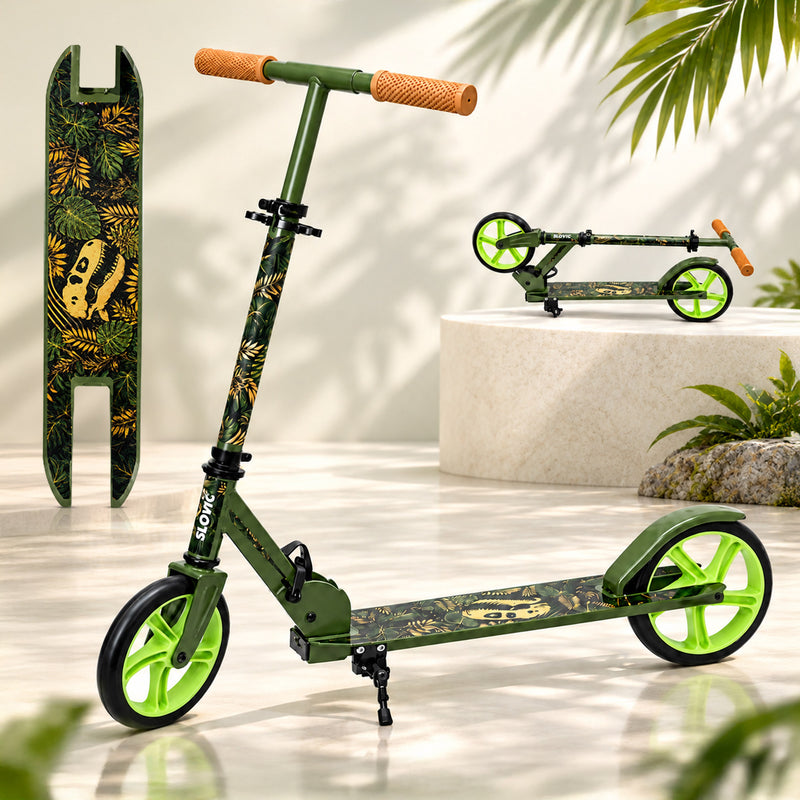 Aluminium Kick Scooter for Kids - Lightweight Foldable Scooter - Green