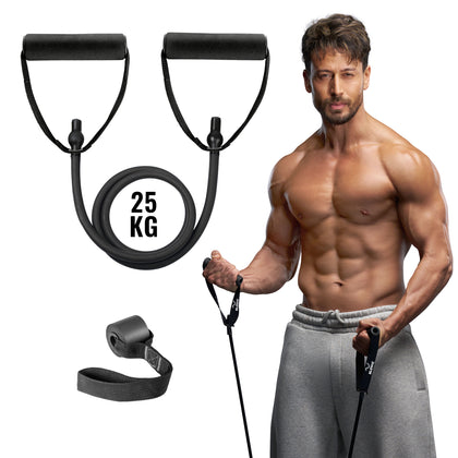 20–25 kg Resistance Tube with Handles | Durable Natural Latex Band for Strength Training