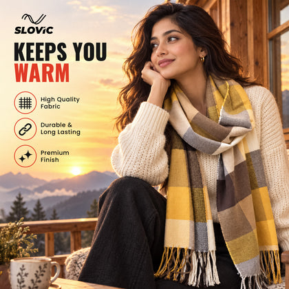 Cozy Scarf for Women & Men -Yellow