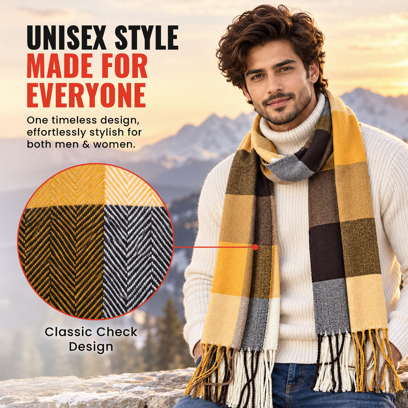 Cozy Scarf for Women & Men -Yellow