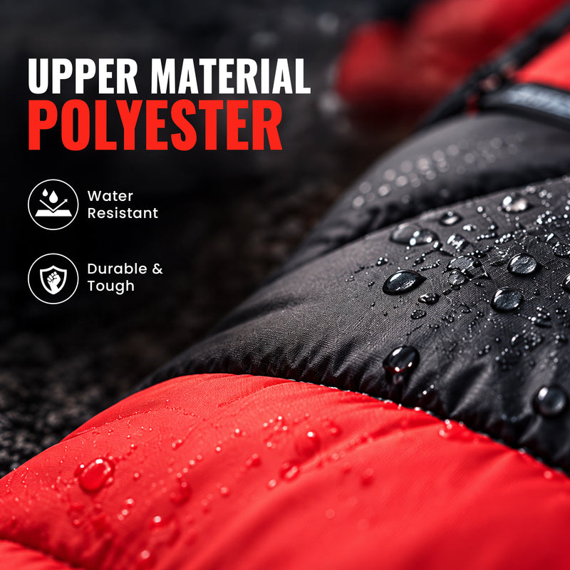 Sleeping Bag 7ft & (-10C) Red & Black - Polyester - Camping & Outdoor