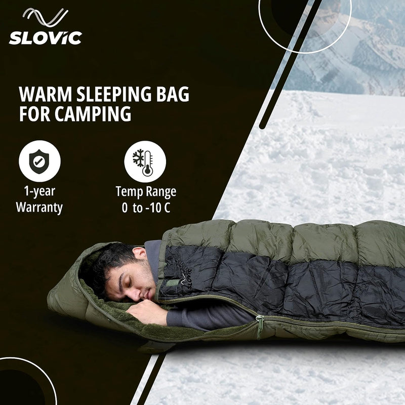 Slovic Sleeping Bag 0 to -10°C Lightweight Waterproof Winter Sleeping Bag