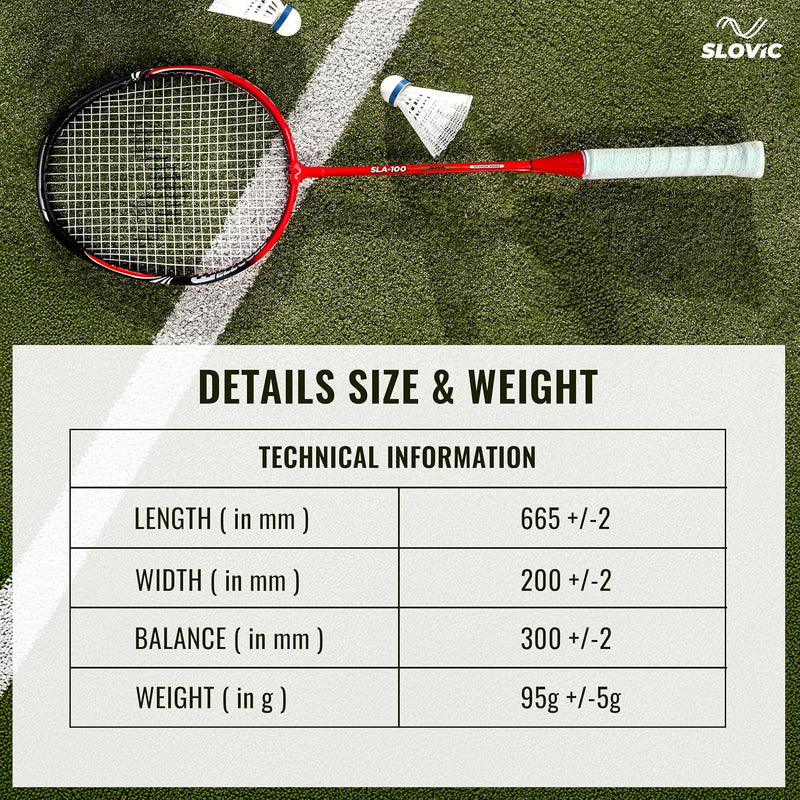 Badminton Racket for Men & Women - Pack of 2 - Aluminium Racket