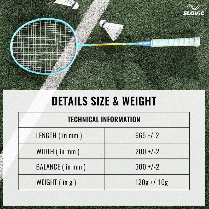Badminton Racket for Men & Women - Pack of 2 - Iron Rackets
