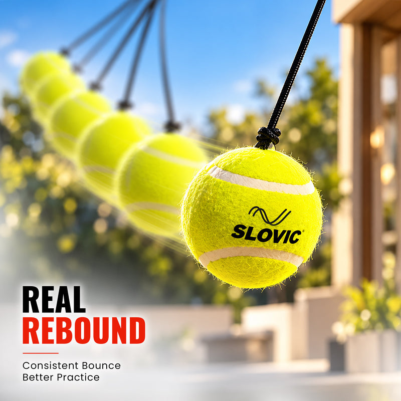 String Tennis Ball with 3m Elastic Cord – Green