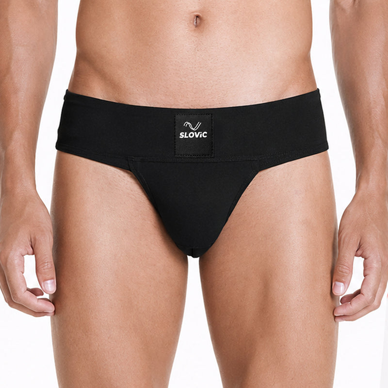 Gym Supporter for Men -Comfortable Sports Supporter -Black - Size M & L