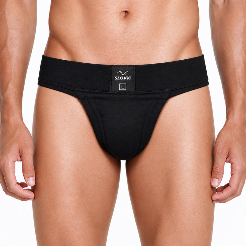 Gym Supporter for Men -Comfortable Sports Supporter -Black - Size M & L