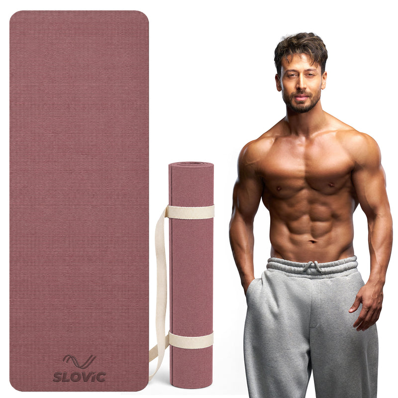Tiger Shroff with the Slovic yoga mat, a premium choice for home fitness.