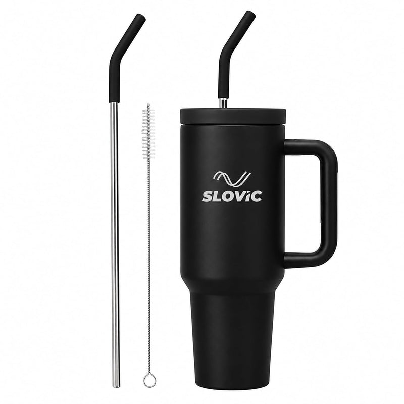 1.2L Stainless Steel Tumbler with Straw