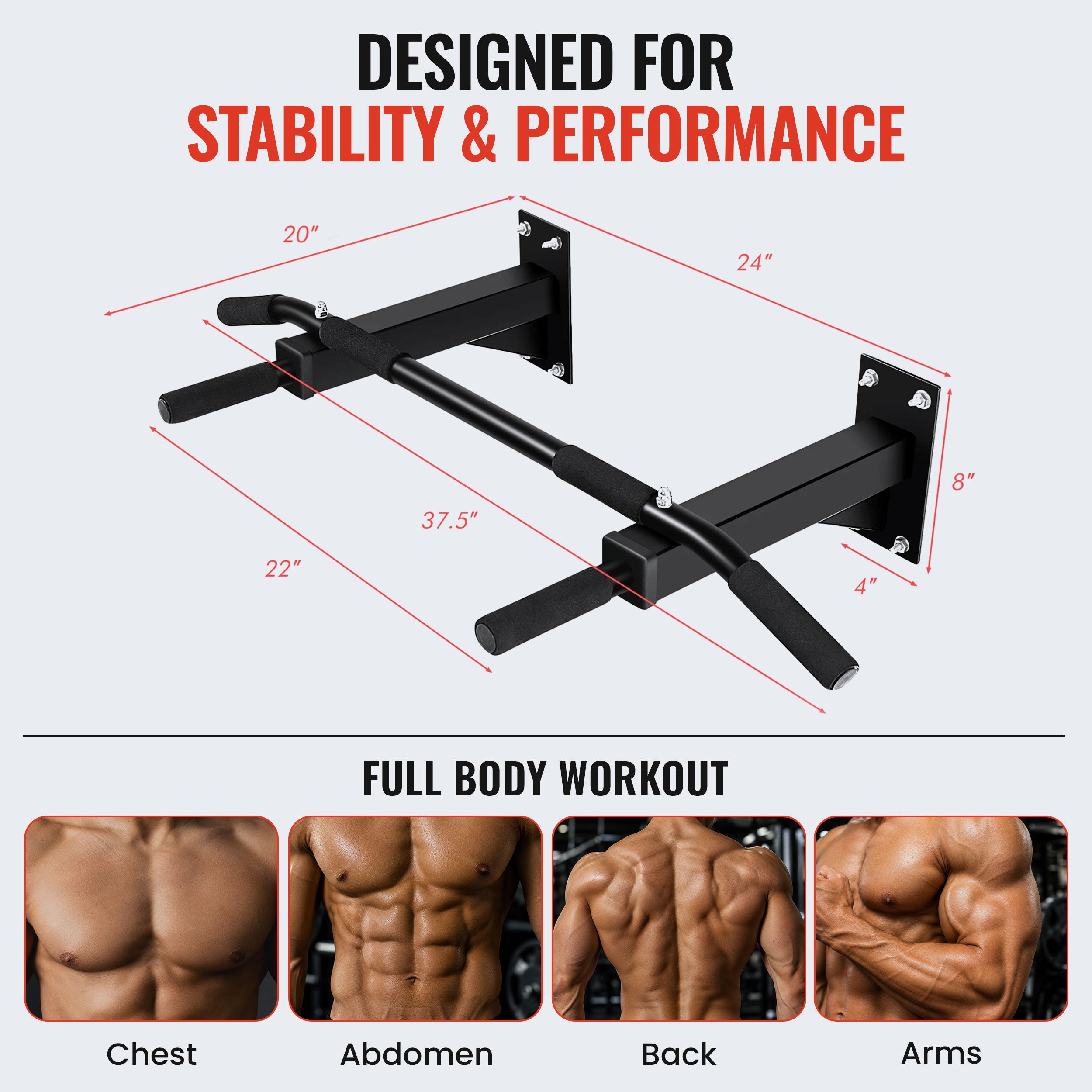 200 Kg Wall Mount Pull-Up Bar