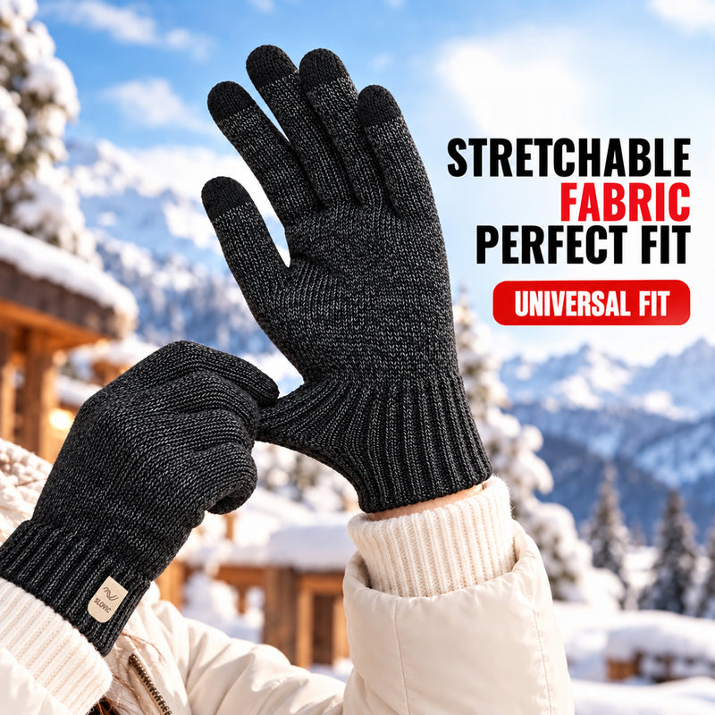 Premium Winter Gloves for Men & Women - Black