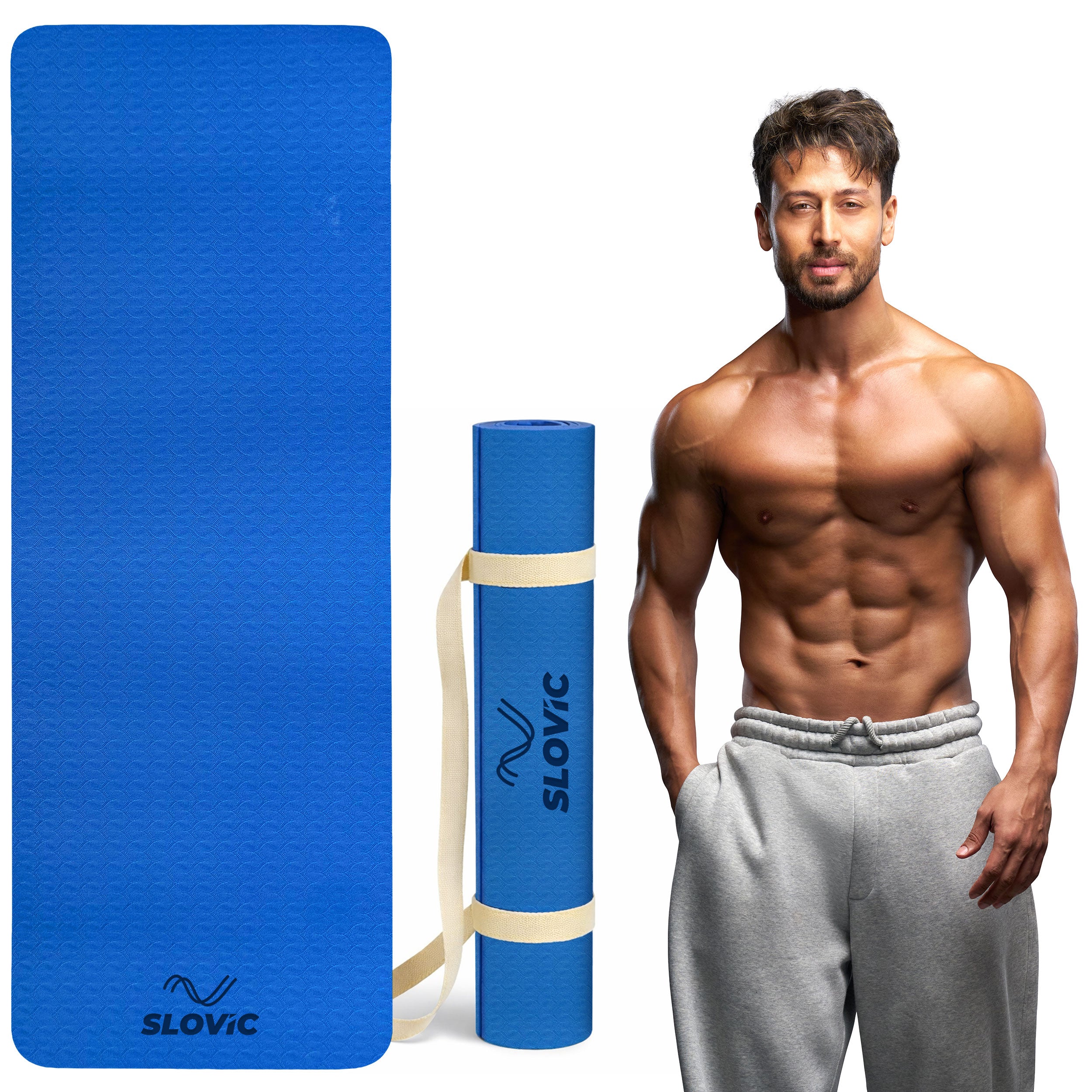 Slovic Blue Thick Yoga Mat - 6mm