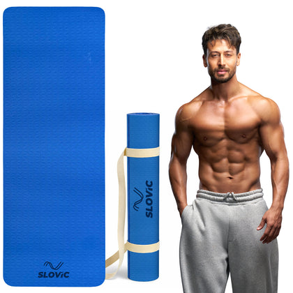 Slovic Blue Thick Yoga Mat - 6mm