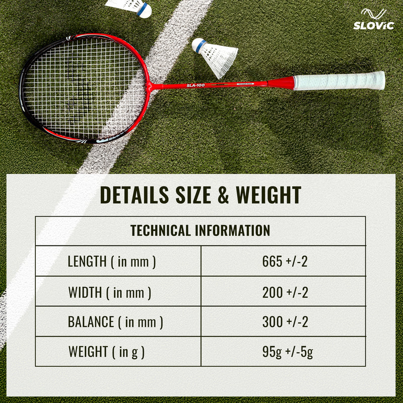 Aluminium Badminton Racket- Red