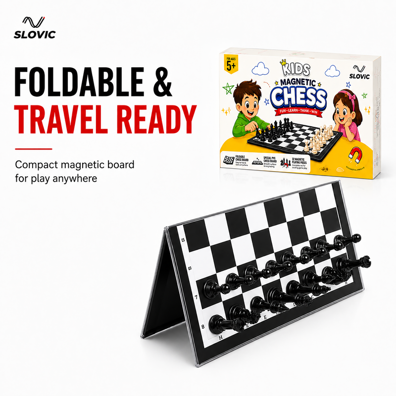 14 Inch Magnetic Foldable Chess Board Set | Magnetic Chess | for Kids & Adults