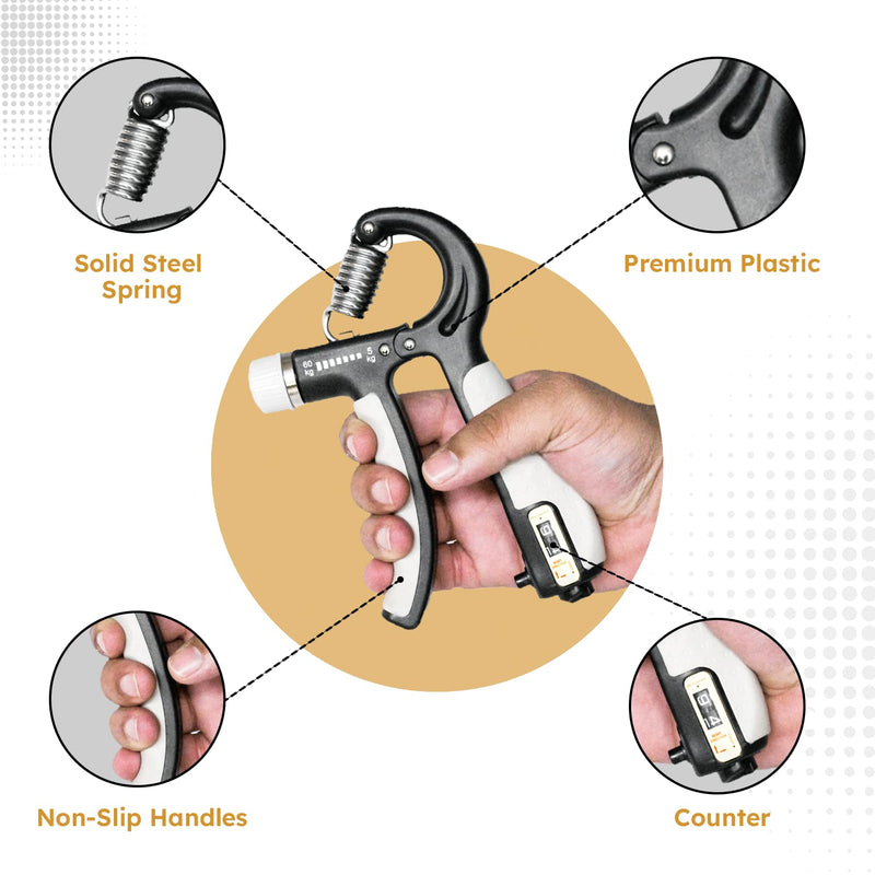 5-60 Kg Adjustable Hand Gripper with Counter