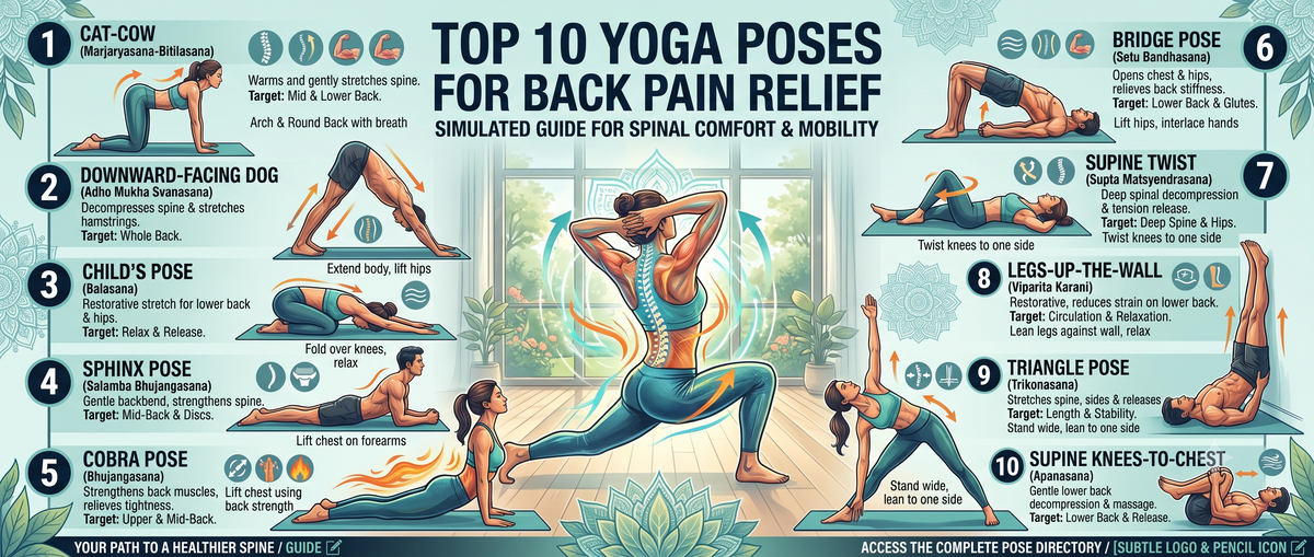 Top 10 Yoga Poses for Back Pain Relief (Inspired by Tiger Shroff’s Recovery Approach)