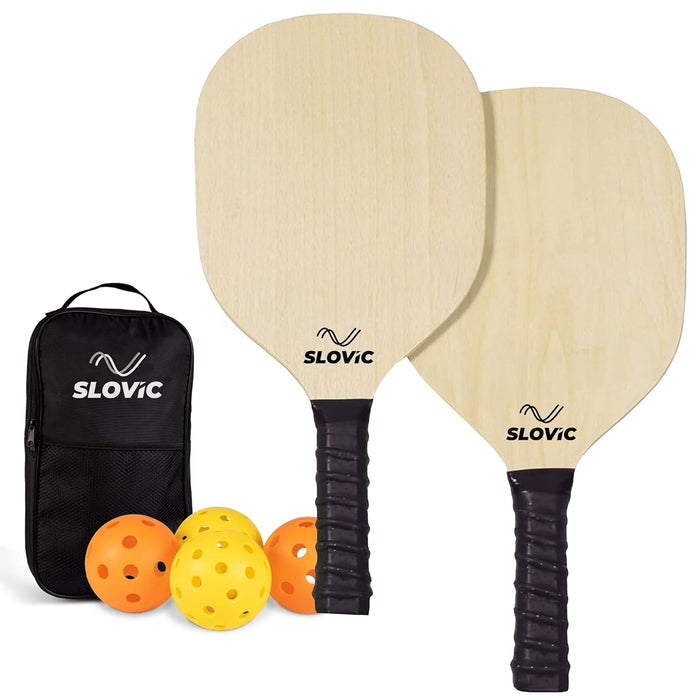 Slovic Pickleball Wooden Racket Set