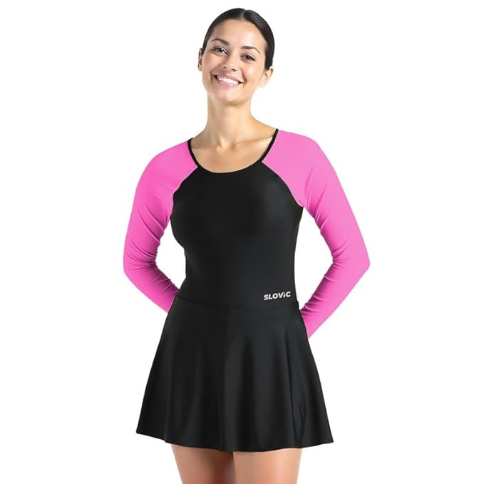 Women’s Long-Sleeve  One-Piece Swimsuit – High-Cut, Quick-Dry & Stretchy, for Beach & Pool (S–XXL)