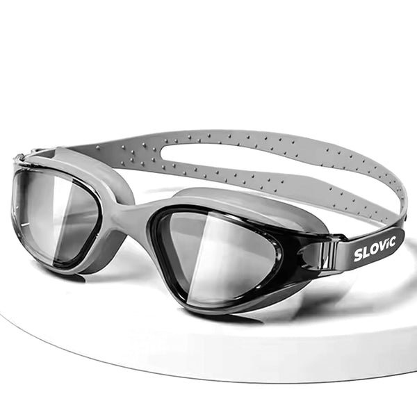 Swimming Goggles – Anti-Fog, UV Protection, Unisex, Easy-Adjust & Tangle-Free (Grey)
