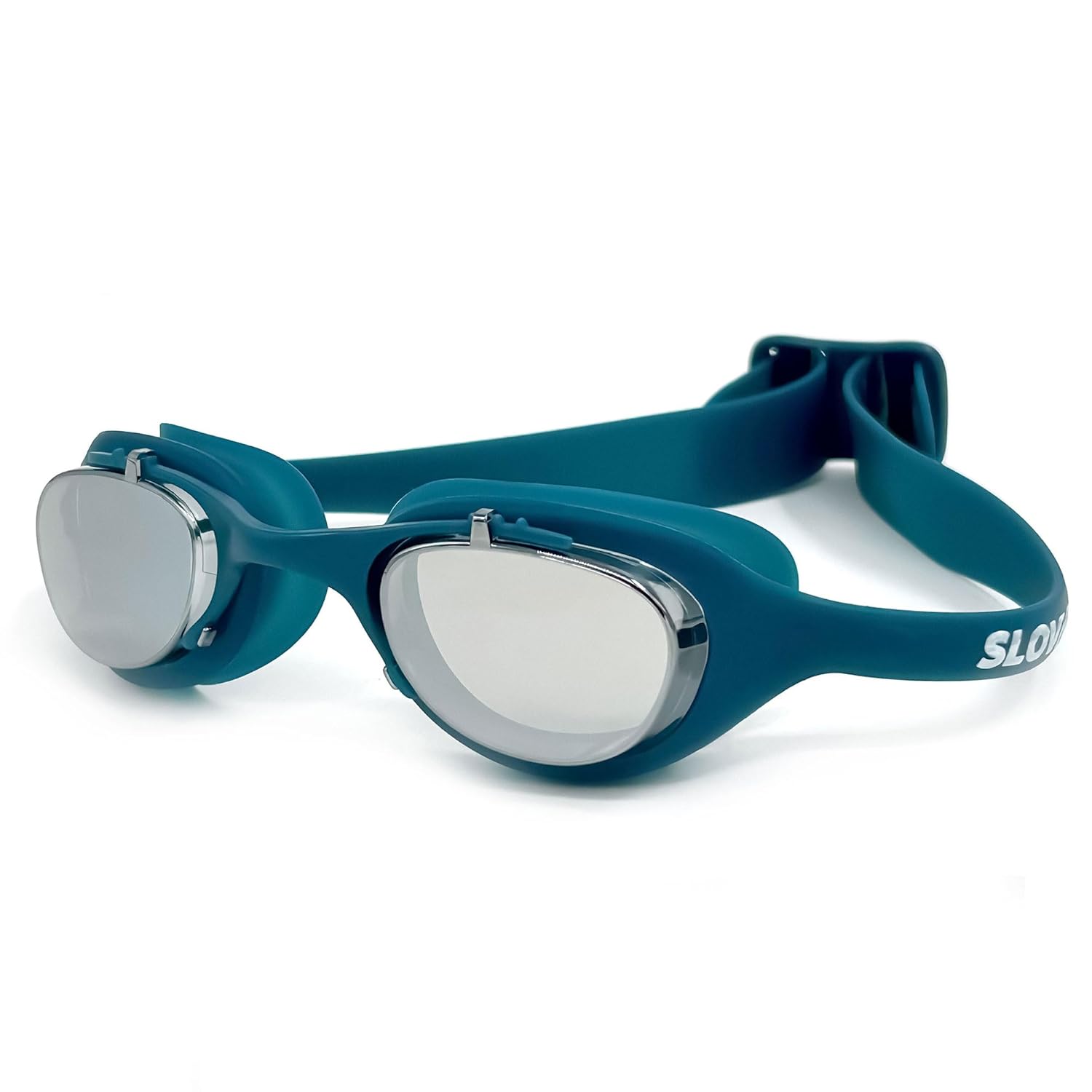 Swimming Goggles (Professional) – Anti-Fog, UV Protection, Adjustable & Tangle-Free (Blue)