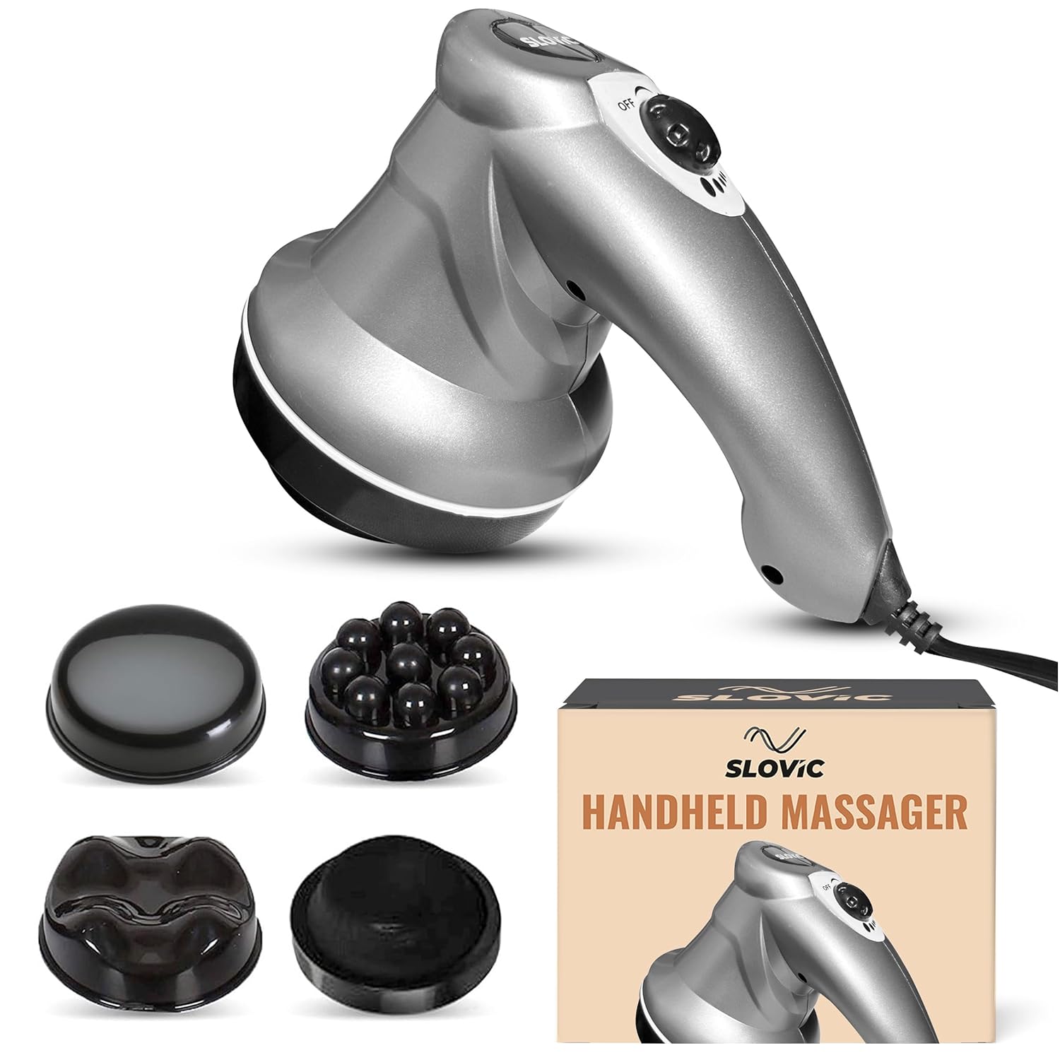 Massage Machine For Body Pain - 3 Massage Heads - 5 Speed Setting