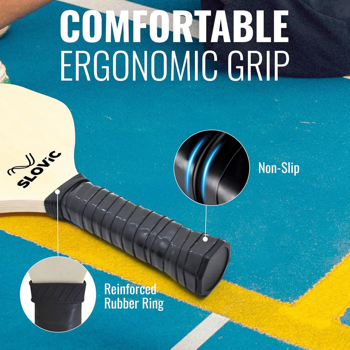 Slovic Pickleball Wooden Racket Set