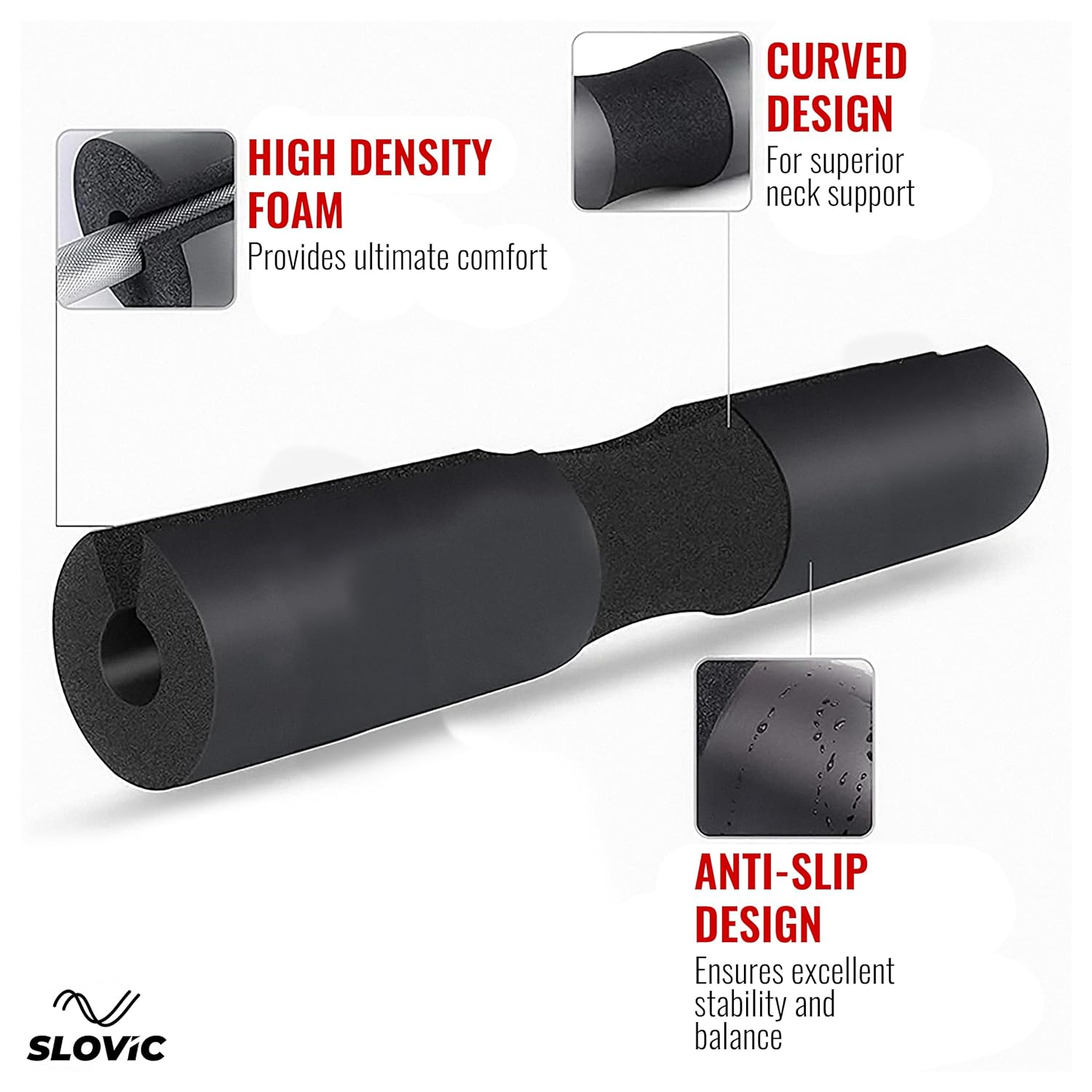 Barbell Pad for Weight Lifting | Extra Cushion | Neck & Shoulder Support