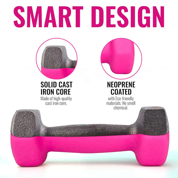 Slovic Neoprene Dumbbells Set for Home Gym | 1 Kg