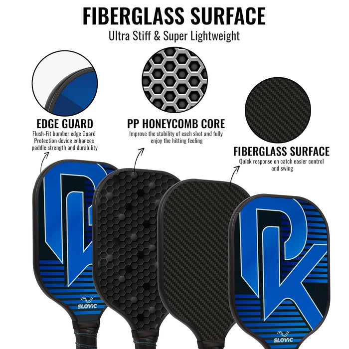Slovic Pickleball Fiberglass Racket Set