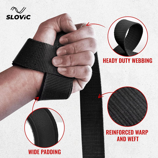 Weight Lifting Straps – Padded Non-Slip Wrist Support