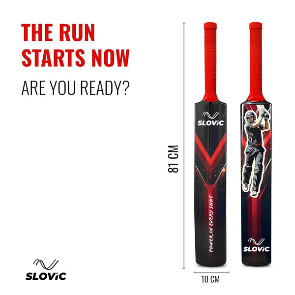 Slovic Cricket Bat | 81 x 10 CM | Lightweight Fiber Bat for Cricket kit