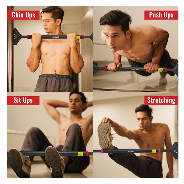 250 kg Adjustable No Screw Pull Up Bar | Wider Grip