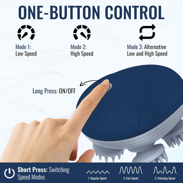 Scalp Massager - Blue