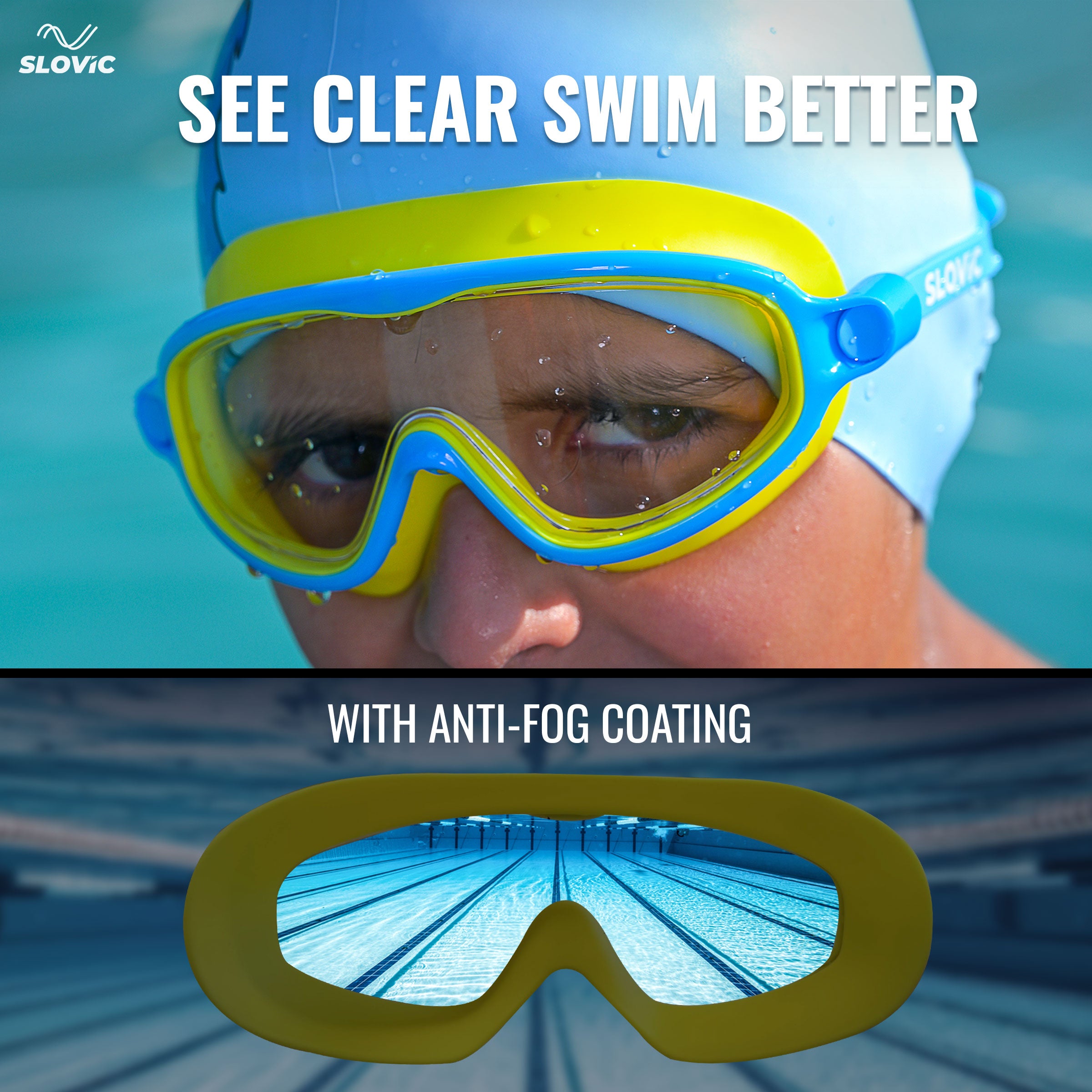 Bear Swimming Combo For Boys – Silicone Cap + Goggles | Anti-Chlorine, Tear-Resist