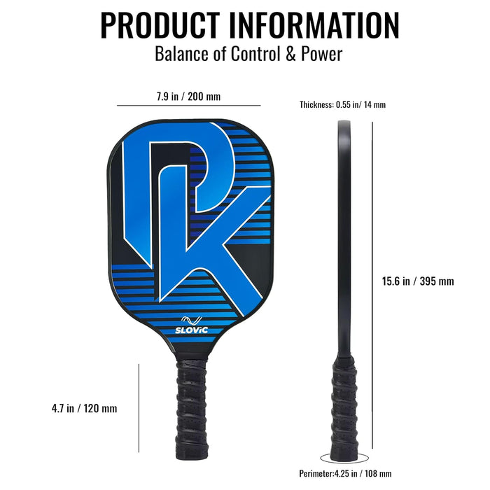 Slovic Pickleball Fiberglass Racket Set